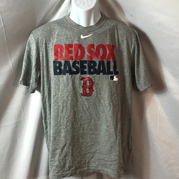 Nike Red Sox Baseball Performance Apparel Dri Fit Athletic Sport Cut Tee Shirt - Picture 1 of 6